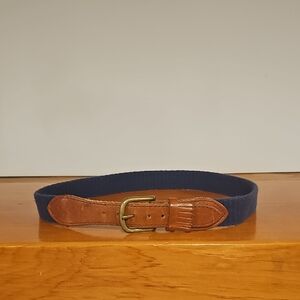 Women's Vintage Preppy Blue and Brown Belt
